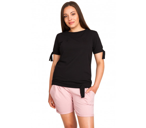 BLUZKA CIĄŻOWA I DO KARMIENIA KRÓTKI RĘKAW SZARY