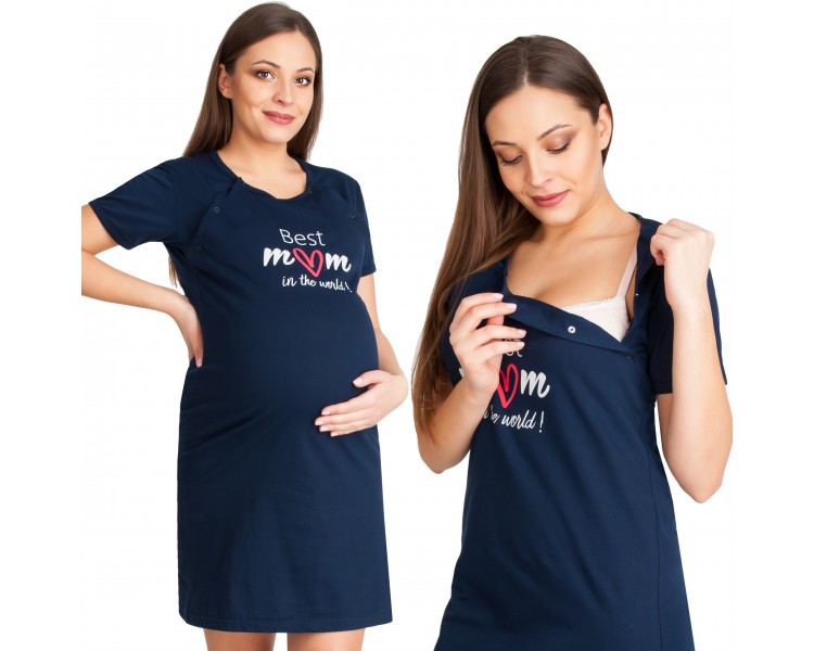 Koszula Do Karmienia Ciążowa Nocna Z Grafiką