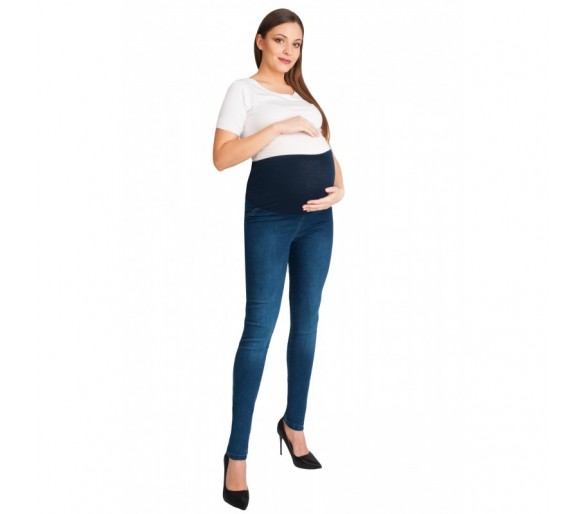 Spodnie Ciążowe Jeans Rurki Czarne