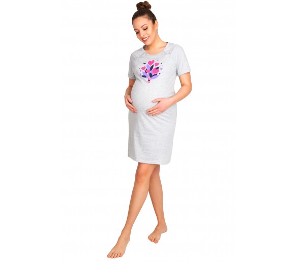 Koszula Do Karmienia Ciążowa Nocna Z Grafiką