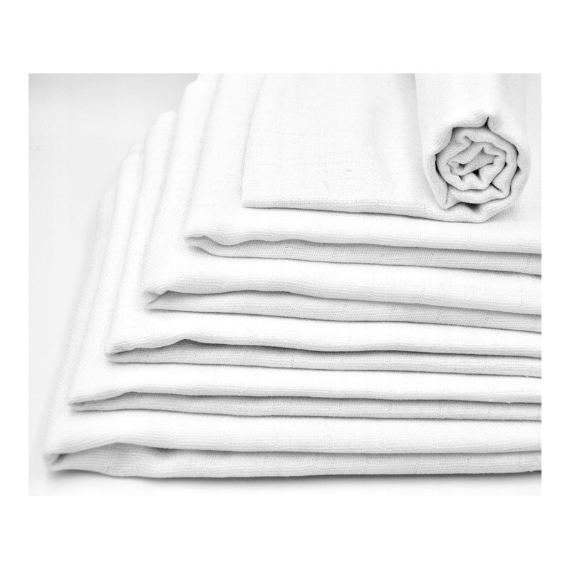 Pieluszka Tetrowa Biała Lux 75X75cm Zestaw 10szt.